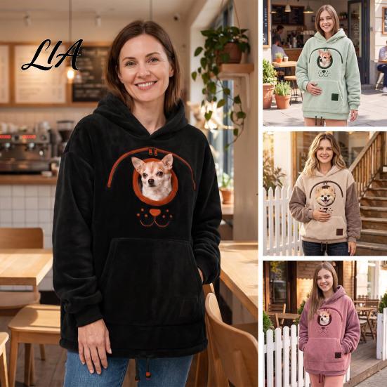 Cat Mom Dog Dad Clothing Hoodie with Pouch, Pet Carrier Sweatshirt for & Cat, Hooded Pullover, Kangaroo Pocket Pouch Pocket, Drop Shoulder Sweatshirts