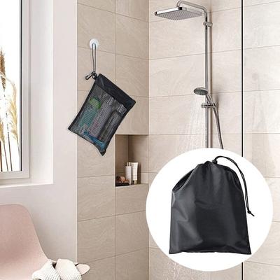 Kulturbeutel mit Kordelzug zum Aufhängen und Saugnapf, rutschfester, durchsichtiger Netz-Reißverschluss, große Kapazität, tragbare Duschtasche, Tragetasche für Toilettenartikel