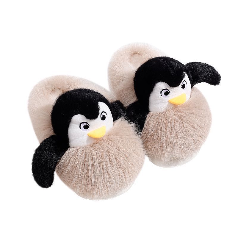 Autumn new cute cartoon cotton slippers versatile comfortable casual bag head slippers outer wear