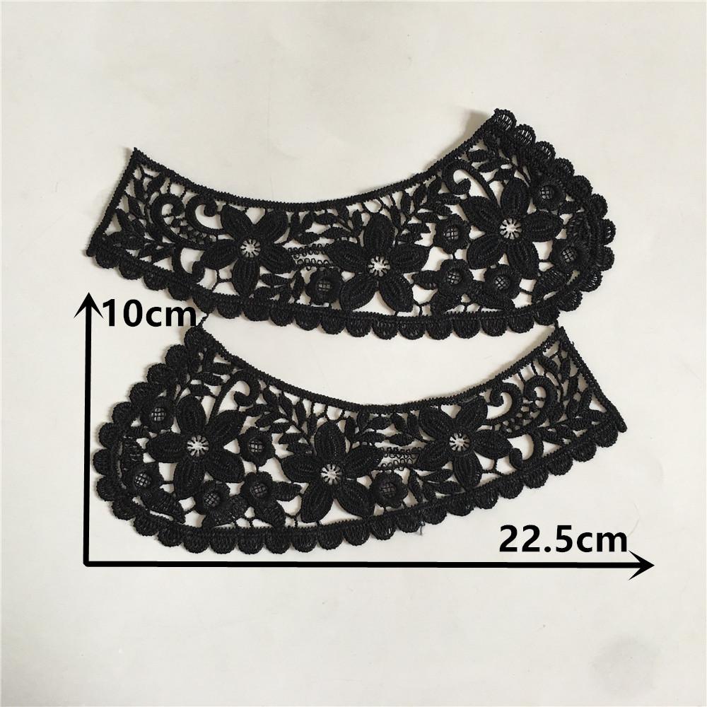 Black And White Neckline Lace Fabric DIY Hollow Lace False Collar Embroidery Applique Decoration Clothing Sewing Accessories