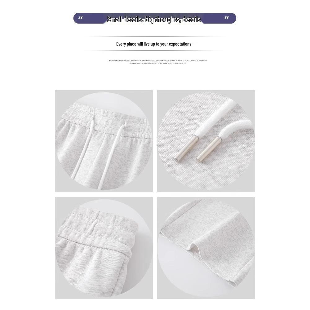 Damskie spodnie dresowe wyszczuplające z wysokim stanem, ze ściągaczem, mikro rozszerzane - Casualowe, podnoszące biodra, fason petite, wiosenny design