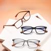 4pcs Retro Reading Glasses -Ideal Unisex Gift, Full Frame Square Lenses, PC Material, Suitable for Reading and Daily Use