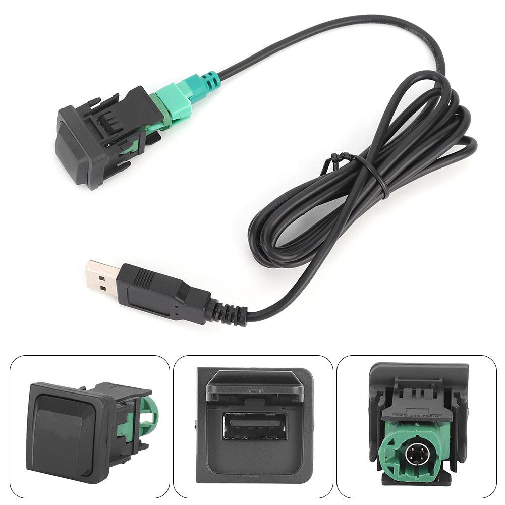 Car Radio Player USB Button Switch USB Converter Cable Adapter Car Audio Parts