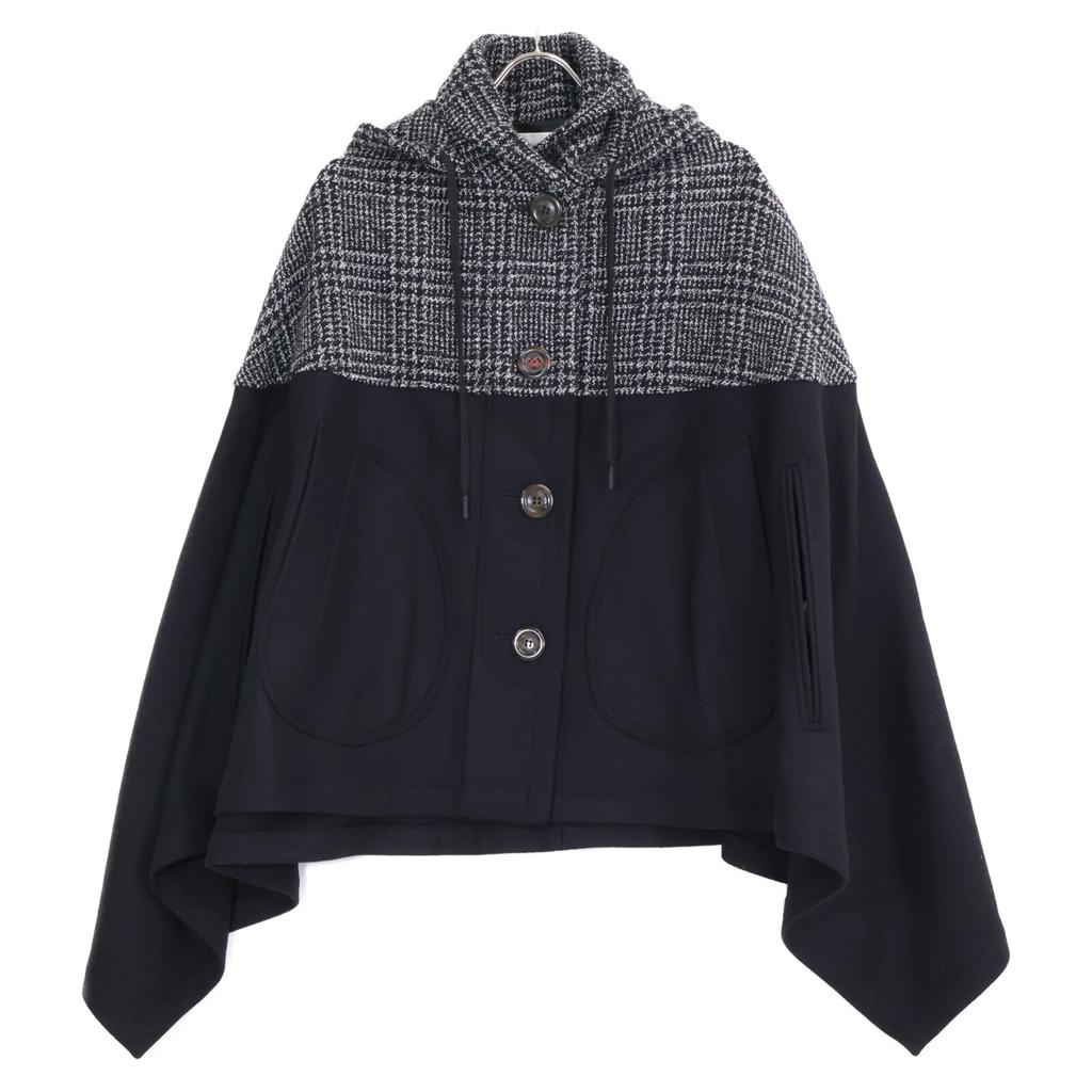 SEE BY CHLOE [Good Condition] CHS22AMA03001001S Wool Two-Tone Poncho/ Jacket S blackUsed