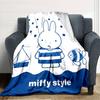 1pc Miffy4 Blanket, Gift, for Men and Women, Soft Blanket, Good for Sofa Bed Couch Travel, Lightweight Flannel Blanket