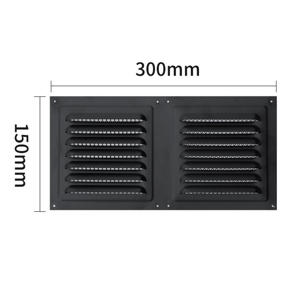 Stainless Steel Metal Vent Cover Built-in Insect Screen Square Louver Air Vents Grille White Black HVAC Vents