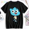 Gumball Und Darwin Cartoon Animation Unisex T-Shirt Y2k Kleidung Kurzarm T-Shirt Lustig