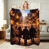 Hogwarts Magical Essentials Theme Blanket Fluffy Plush Throw Blanket For Living Room Gaming Room Home Party Decor Christmas Gift