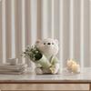 Bear Figurine with Bouquet Holder Decorative Vase Cute Tabletop for Entryway, Living Room,