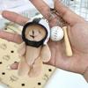 Plush Bear Keychain with Helmets Fashionable Bag Decorative Pendant Creative Soft Stuffed Animal Charm for Backpacks