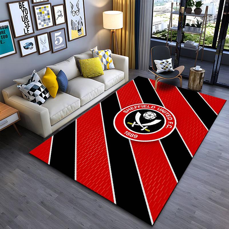 Tappeto con Logo Sheffield United adatto come tappetino antiscivolo per il soggiorno o il divano della camera da letto