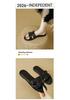 Chic Women's Rivet Slippers: 2025 Summer Fashion, Flat Bottom, Stylish Single Strap for Outdoors & Beach