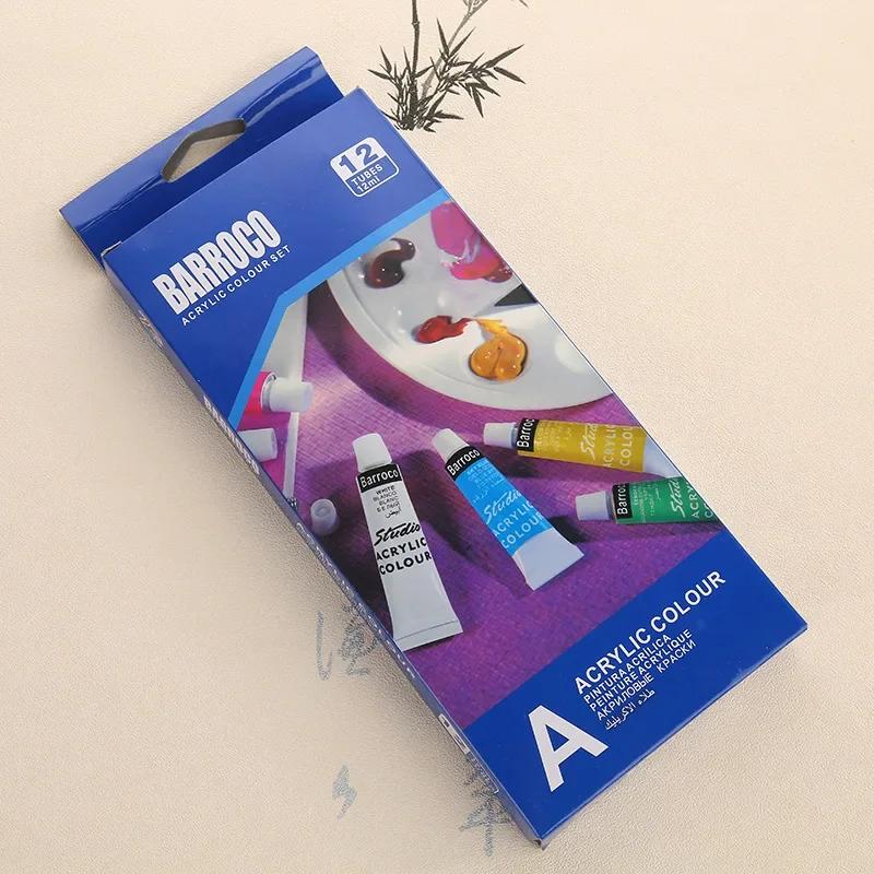 12ml of 12Colors/SetAcrylic Paint Color Set Acrylic Paints Pigment for Artists Ceramic Stone Wall Craft Paints Color Pigments