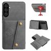 Vintage Leather Card Holder Phone Case for Samsung Galaxy S26+ Card Pockets Dual Snap Buttons Flip Wallet Shell