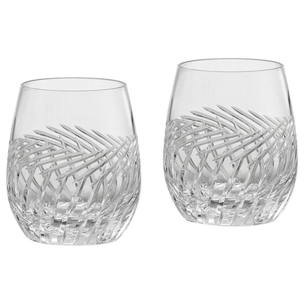 

Kagami Crystal Pair of Rock Glasses, Wheat Field Design, Clear, 250cc, TPS741-2807
