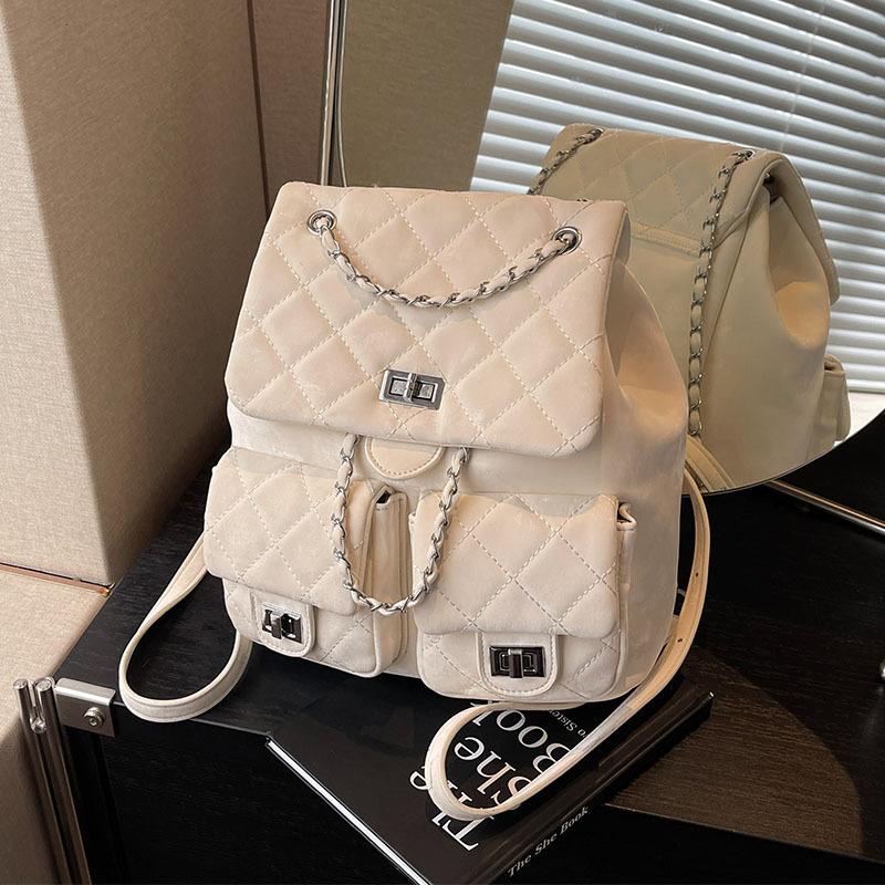 2025 Female Student Commuter Backpack Small Fresh Wind Bag Korean Mini Chain Lightweight Female Backpack