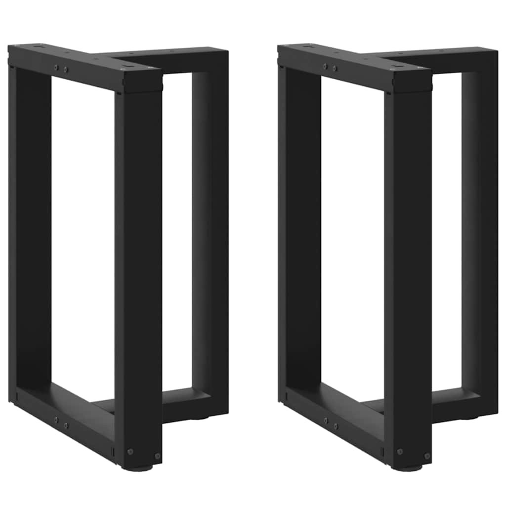 Vidaxl Nogi Do Stołu Jadalnego, 2 Pcs., Czarne, 50X35X(72-73) Cm, Stal