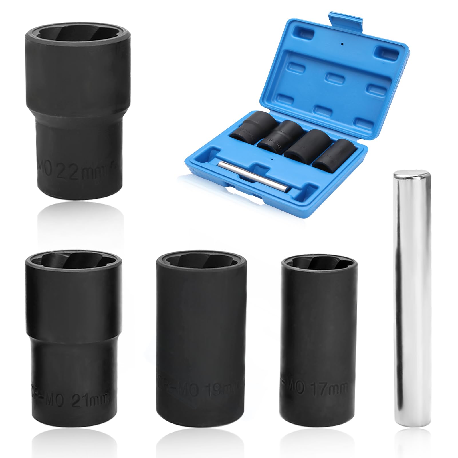 LEONTOOL Nut Twister Socket Set, Nut Twister Set, Lock Nut Buster, Wheel Lock Nut Removal Socket Set, Twist Turbo Socket, Lock Nut Remover, Nut Socket