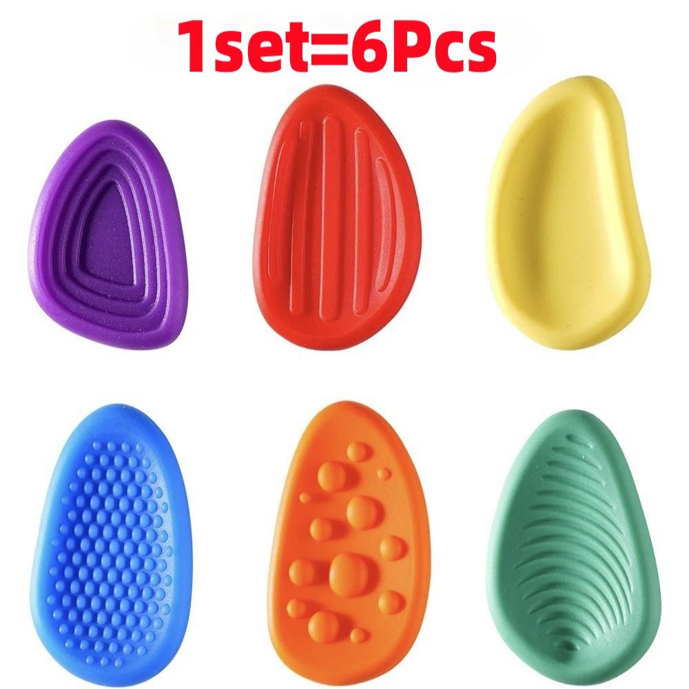 

3Pcs/24Pcs Set Fidget Toys Adults Sensory Silicone Stone Textured for Autism Kids Calming Down Fidget Stress Relief Toys
