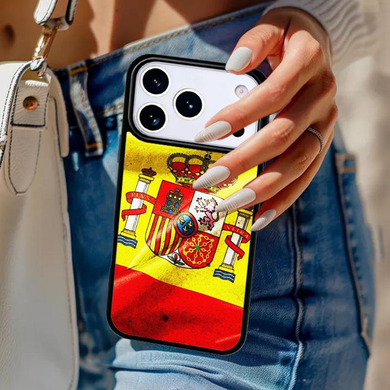 Spain Spanish Flag Phone Case For iPhone 17 Air 14 15 13 12 Max Cover For Apple 16e 11 Pro Max Plus Coque