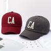 High quality high sense CA letter soft top baseball cap female couple tide show face small cap female summer