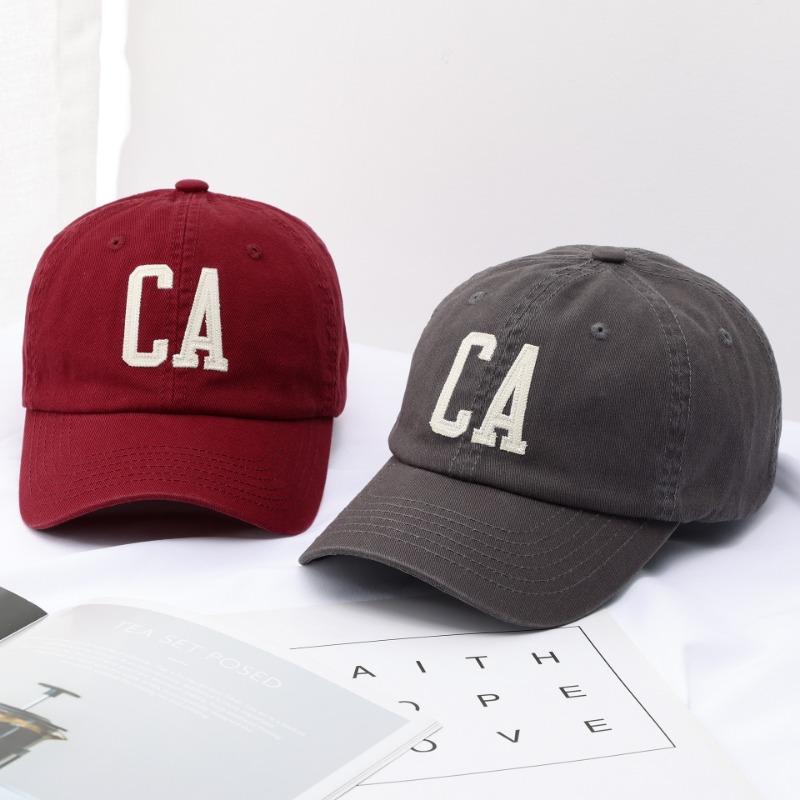 High quality high sense CA letter soft top baseball cap female couple tide show face small cap female summer
