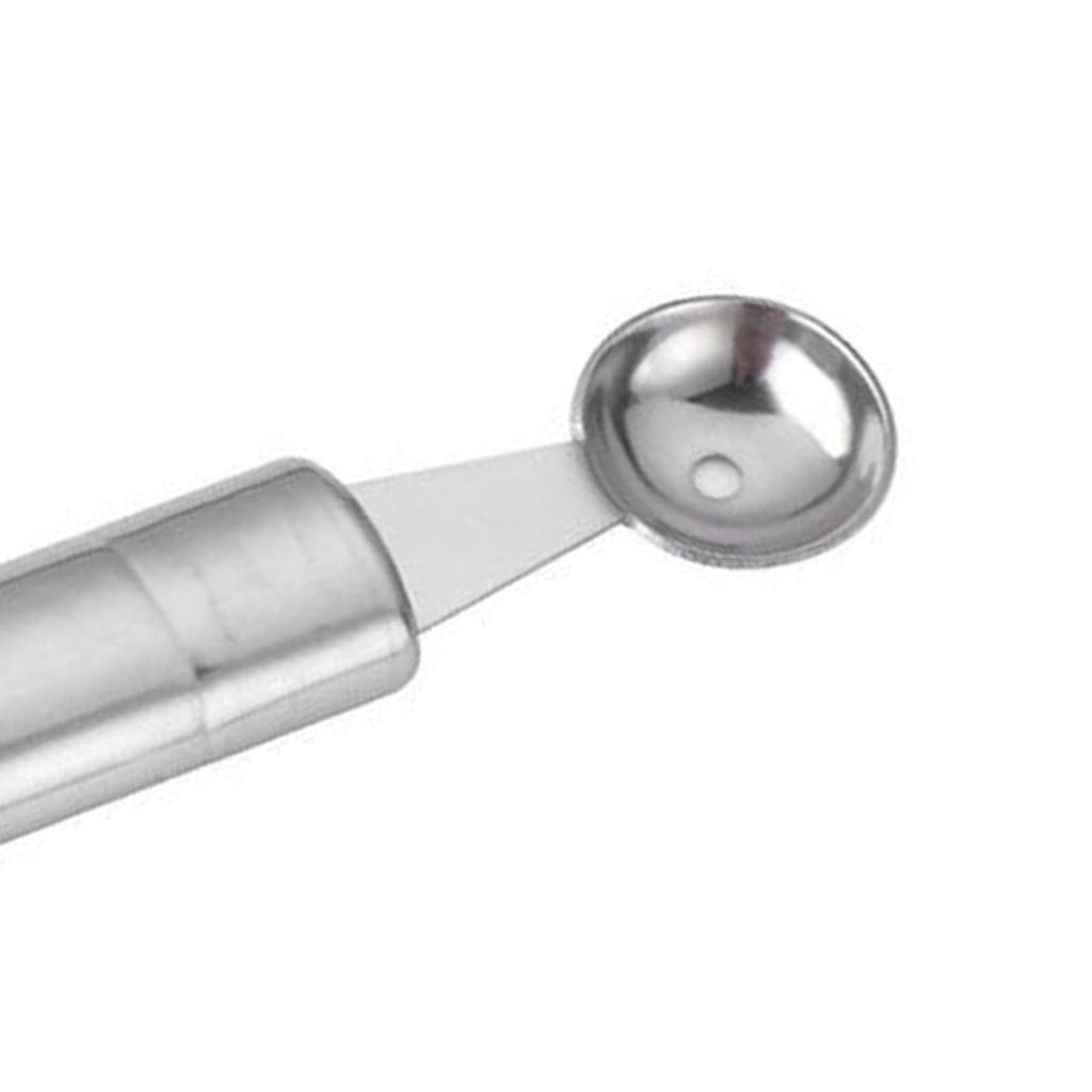 Melonkulejern Dobbeltsidig Rustfritt Stål Komfortabelt Håndtak Lett å Rengjøre Iskremkulejern for Fest Hjem Frukt Kake