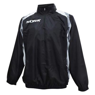 Baseball Half Zip Jacket Long Sleeve [Soak] SK-VNJLS-001-BLACK-O (O, Black/White/Gray)
