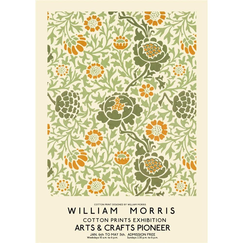 William Morris Leaf Flower Plant Wall Art Canvas Painting Gallery Nordic Posters And Prints Pictures For Home Living Room Decor