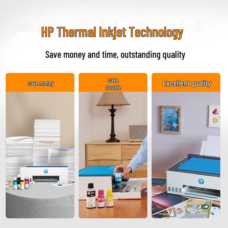 HP Tank 595 Color Wireless All-in-One Inkjet Printer CN Plug (adapter Included)