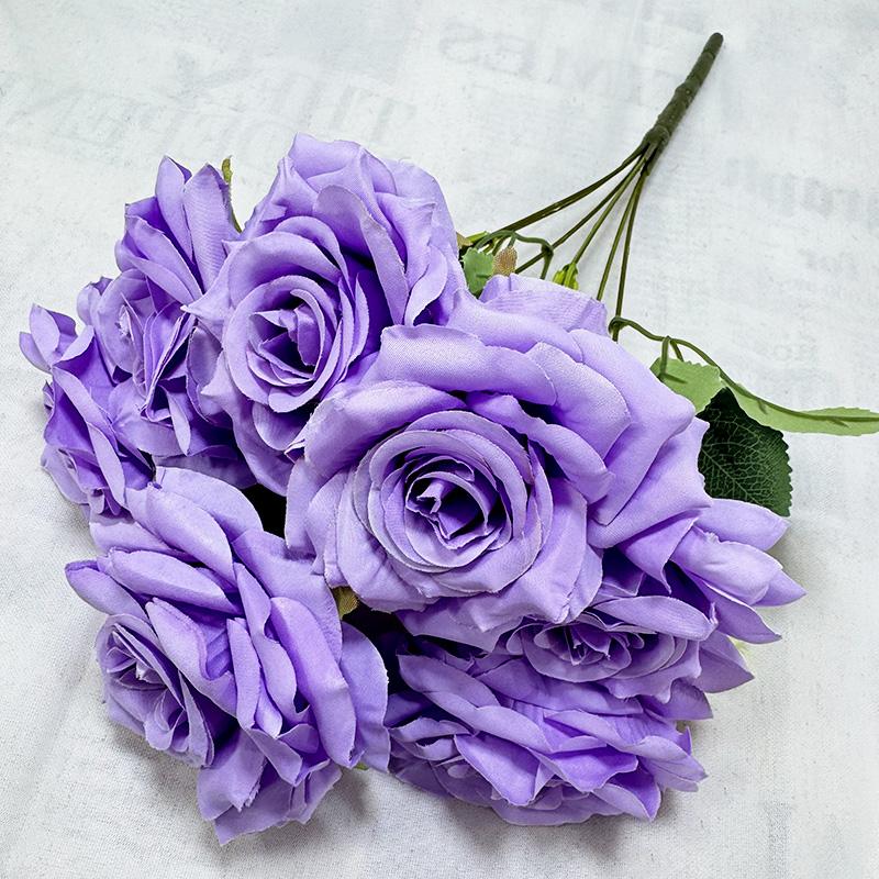 Artificial Flowers Home Wedding Decoration Mei Kai 7 Head Large Horn Rose