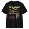 Men T-Shirt Leo Zodiac Birthday Top 10 Rules Of Leo Astrology Horoscope Humorous Pure Cotton Tees Short Sleeve  T Shirts
