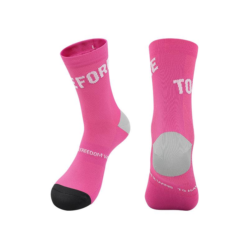 Premium Unisex Mid-Calf Running Socks, Terry Bottom, Ideal for Cycling and Fitness