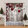 Holiday Christmas Themed Printed Curtain Digitally Polyester Suitable Living Room Bedroom Kitchen Decoration Single Panel Made Of With Rod Pocket