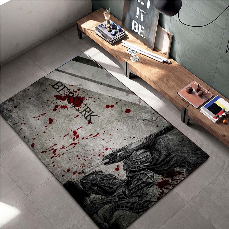 15 Sizes Berserk Anime Carpet Living Room Decor Doormat Bedroom Hallway Entrance Balcony Floor Large Area Rug Comic Pattern Mat