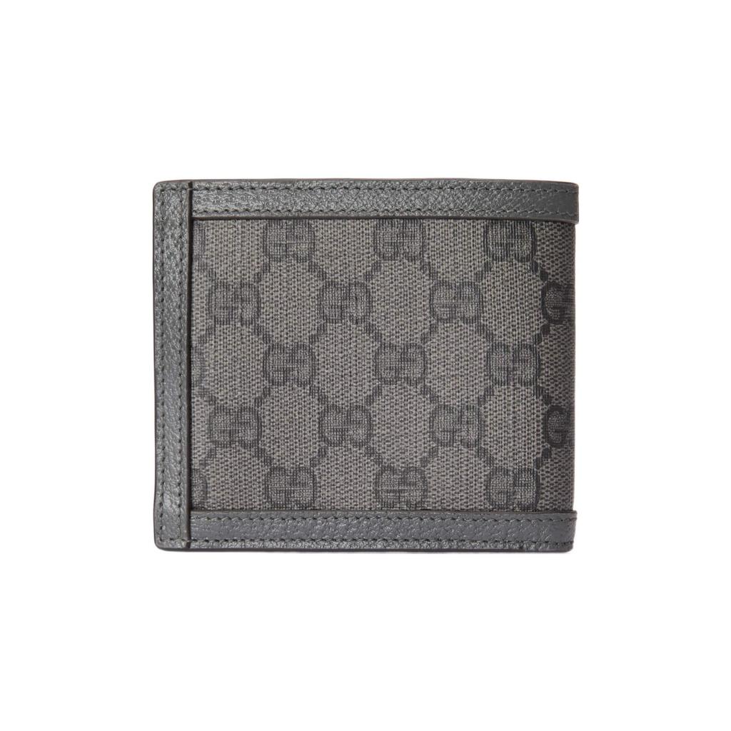 Gucci Ophidia Logo Canvas And Leather Trim Card Holder Wallet Men Wallets Gray 597609-UULBN-1244