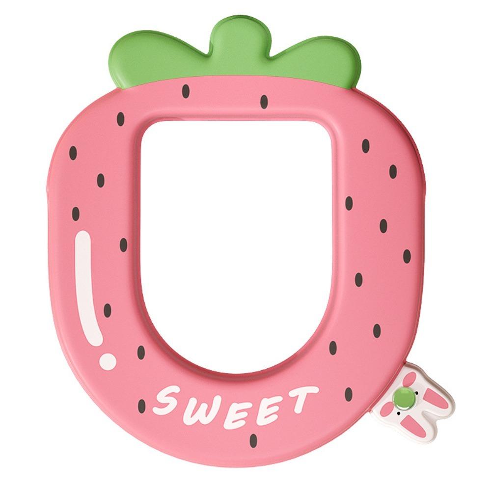 

Strawberries Design Waterproof Toilet Mat Thickened Toilet Seat Cushion Spa розовый