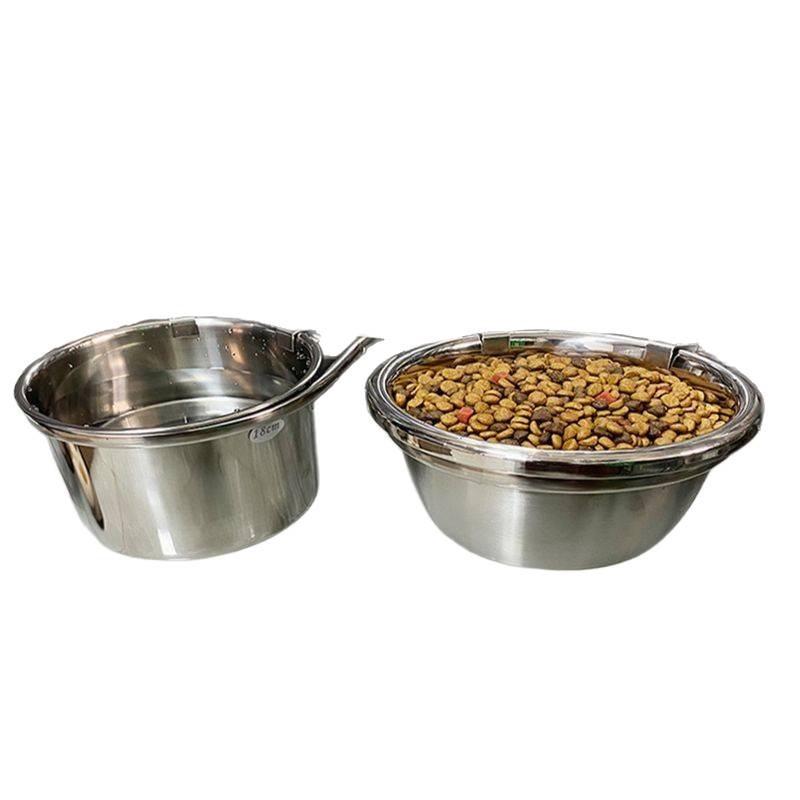Gamelle suspendue anti-basculement en acier inoxydable pour grands chiens