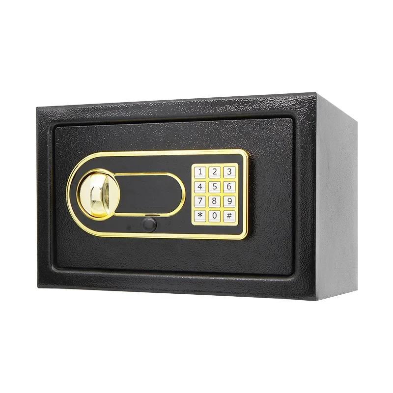 

20EB Mini Electronic Password Home Office Hotel Safe Small 20CM Storage Box 2.7mm Solid Steel Plate чёрный