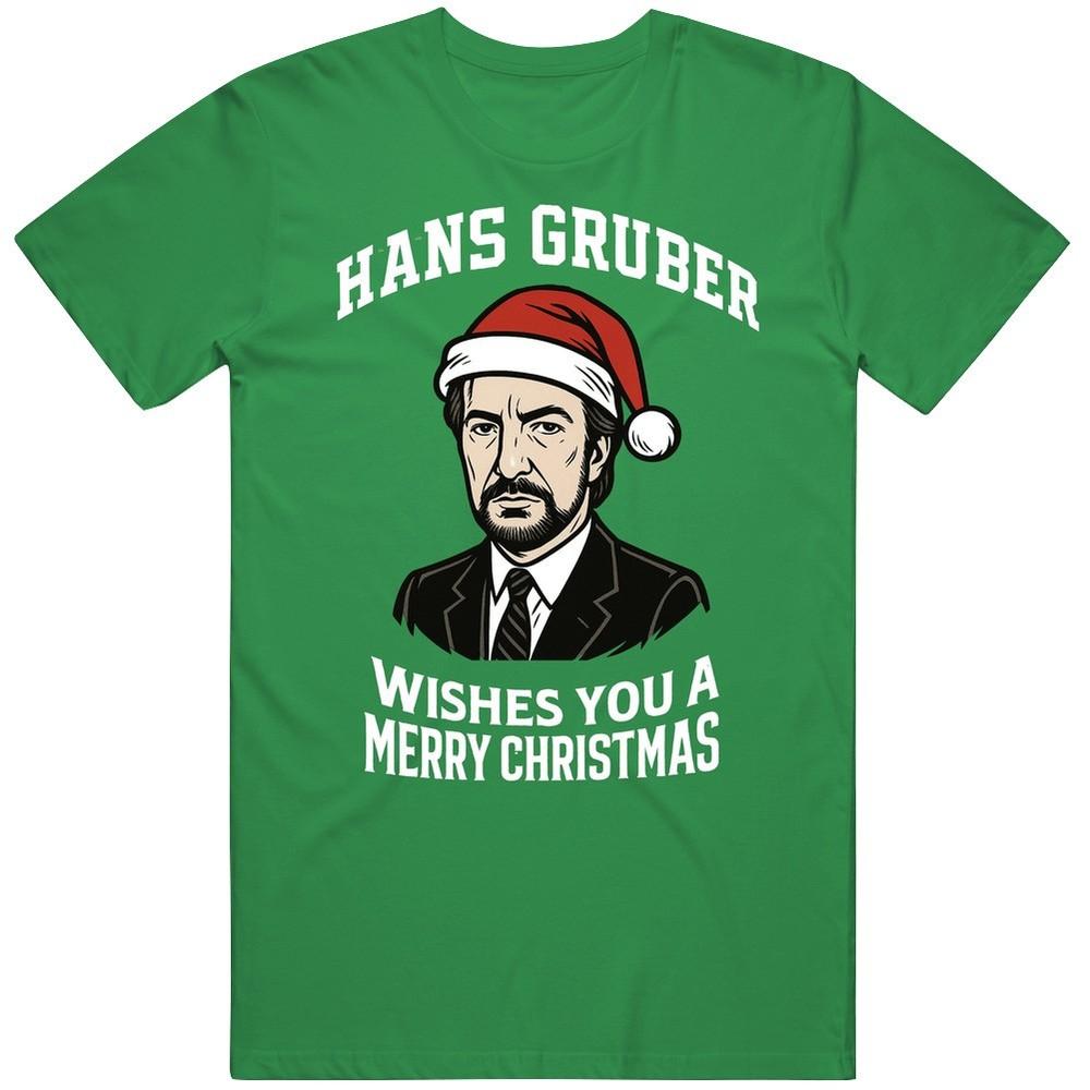 

Classic 80s 90s Hans Gruber Wishes You a Merry Christmas Die Hard Fan T Shirt S