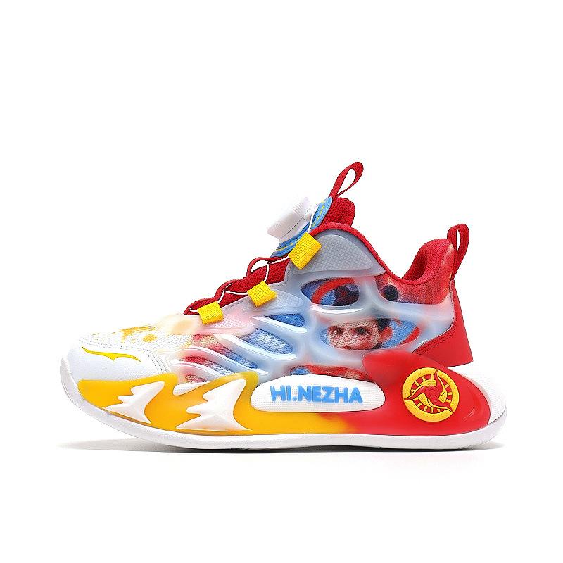 Nezha boys shoes 2025 spring and autumn mesh classmates boys sports shoes middle and older children running shoes children's sports shoes