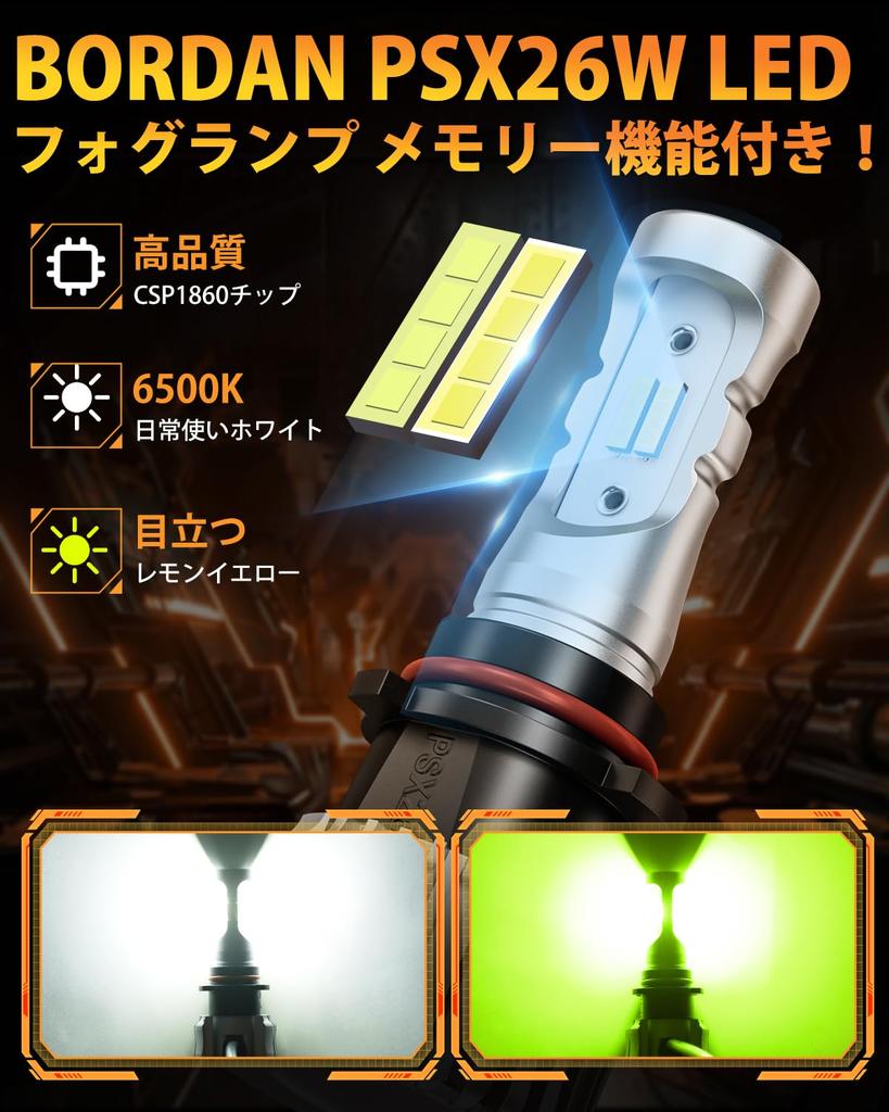 BORDAN PSX26W LED Fog Lamp Hiace Fog Lamp 200 Series