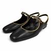 Pristine Ballet Shoes Creo H-buckle Square Toe Leather Black Leather 37 Used
