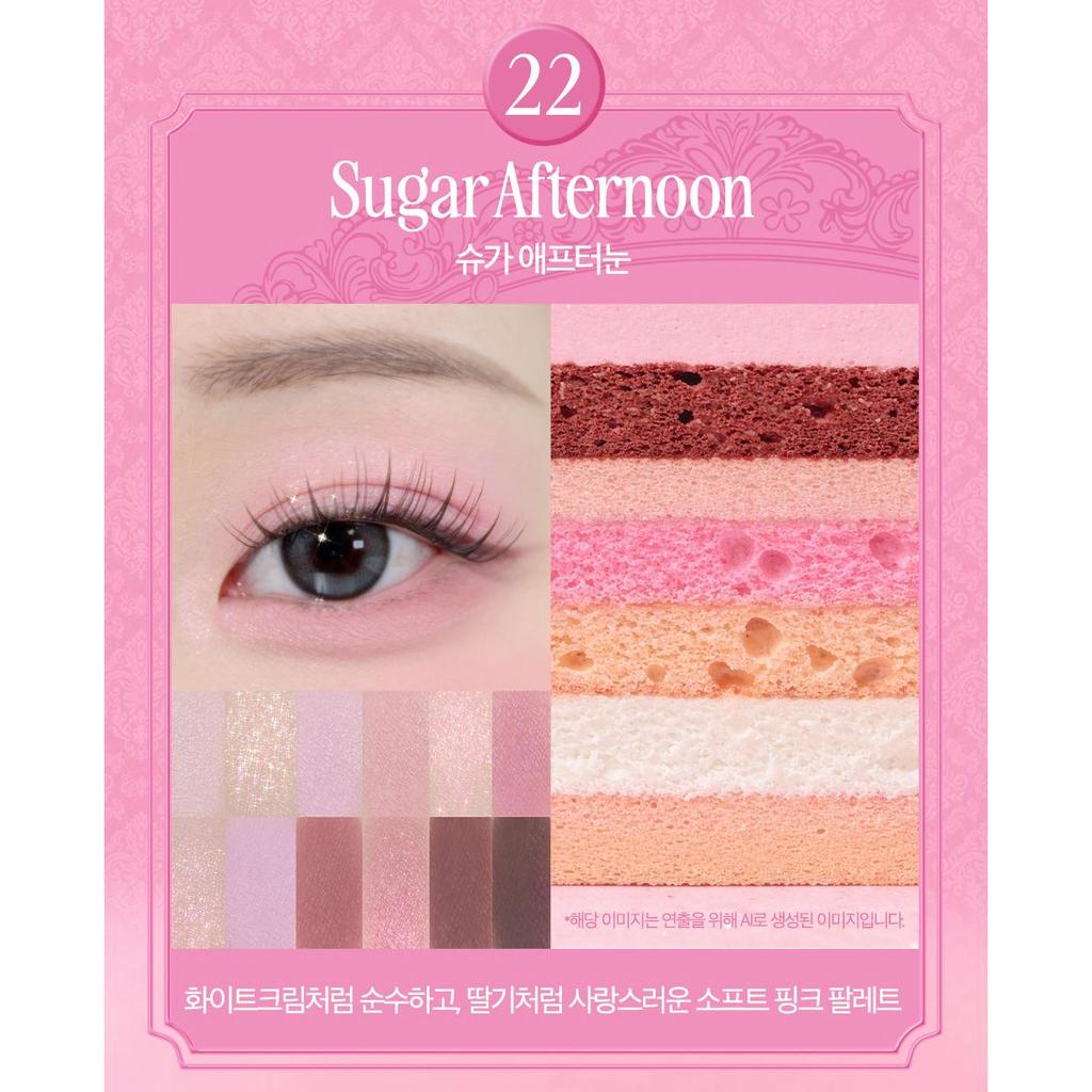 CLIO Pro Eye Palette Air 22 Sugar Afternoon – Sugar Afternoon Collection Eyeshadow Palette (+ Jelly Shadow Gift)
