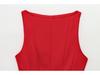 Women's Waist-Cinching Sleeveless Boat Neck Mini Dress