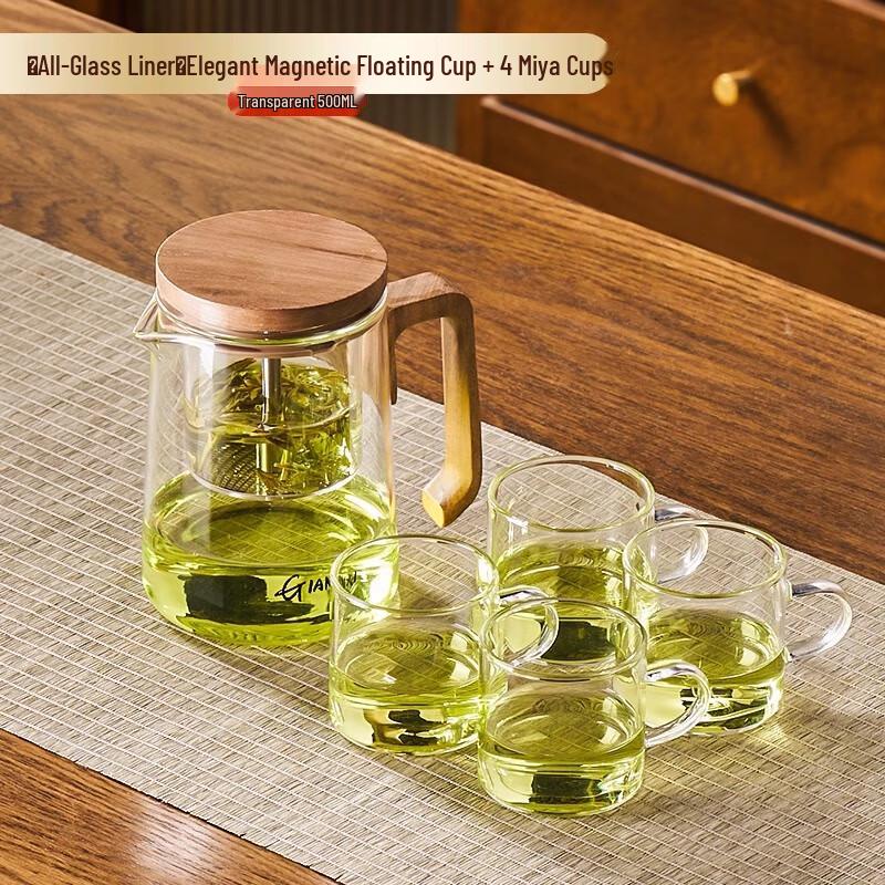 Magnetic Glass Tea Infuser Pot Set