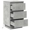 Nightstand Concrete Grey 39 x 34.5 x 65 cm Particleboard