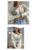 Women's Front Buckle Lace Vest Bra: Slim Fit, Anti-Sag, Beautiful Back Design