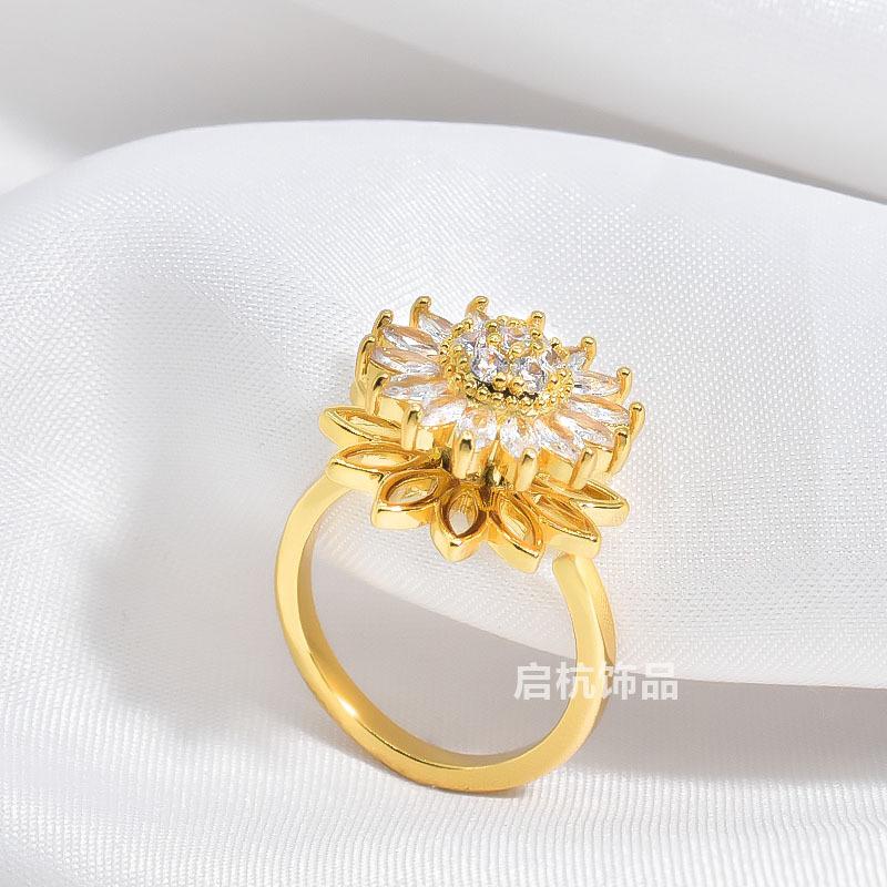 Легкое роскошное вращающееся ожерелье с подсолнухом, женский дизайн, простая мода, темперамент, ключичная цепочка, аксессуары