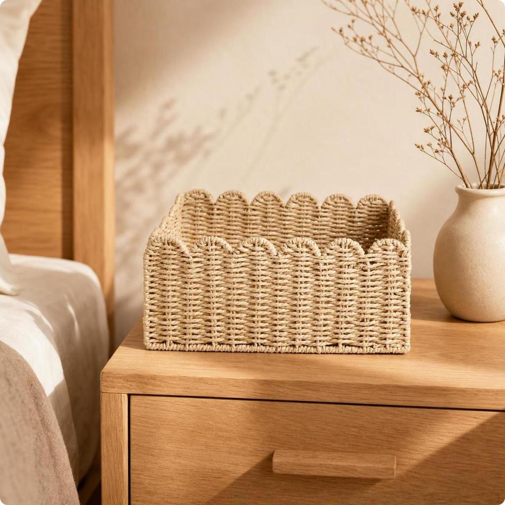 Openuncovered Rope Storage Basket | Sturdy Reinforced Frame, SpaceSaving Boxy Layout, with